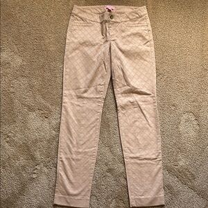 Lilly Pulitzer Kelly Straight Beige Textured Pants